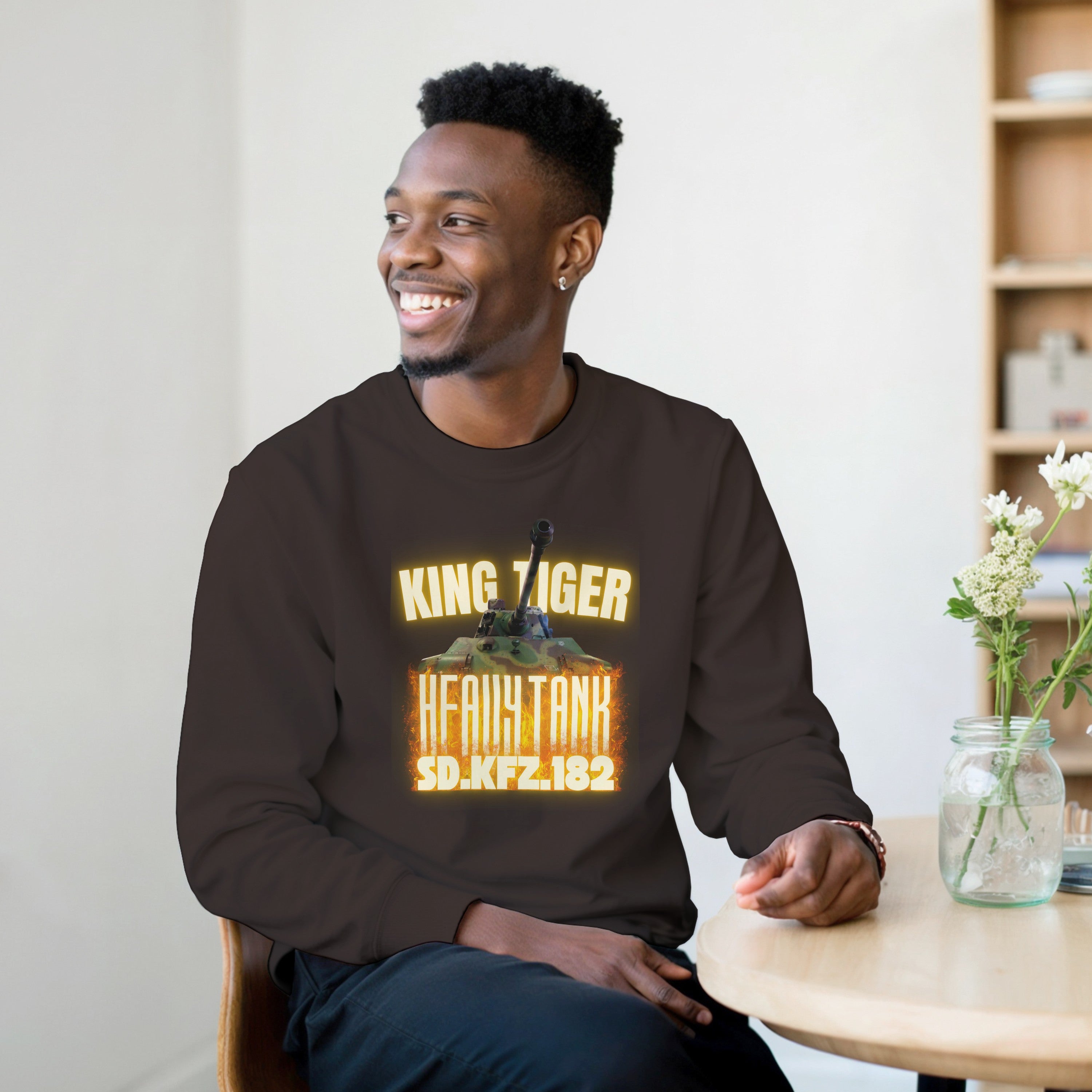 King Tiger Tank Sweater | Tiger II WW2 German Heavy Armor Crewneck | Military Gift