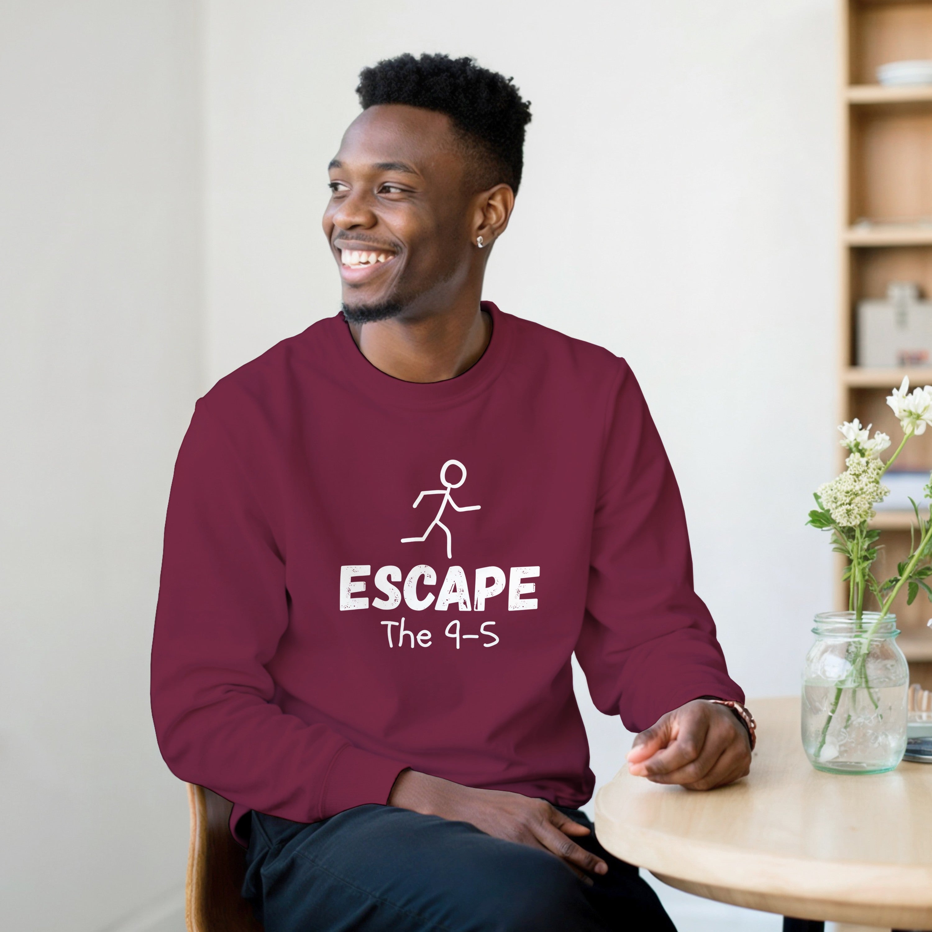 Escape The 9-5 Sweater | Entrepreneur Motivation Crewneck | Side Hustle Streetwear