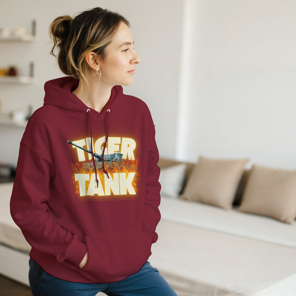 Tiger Tank Graphic Hoodie | WWII German Heavy Armor Pullover | Panzer VI Gift