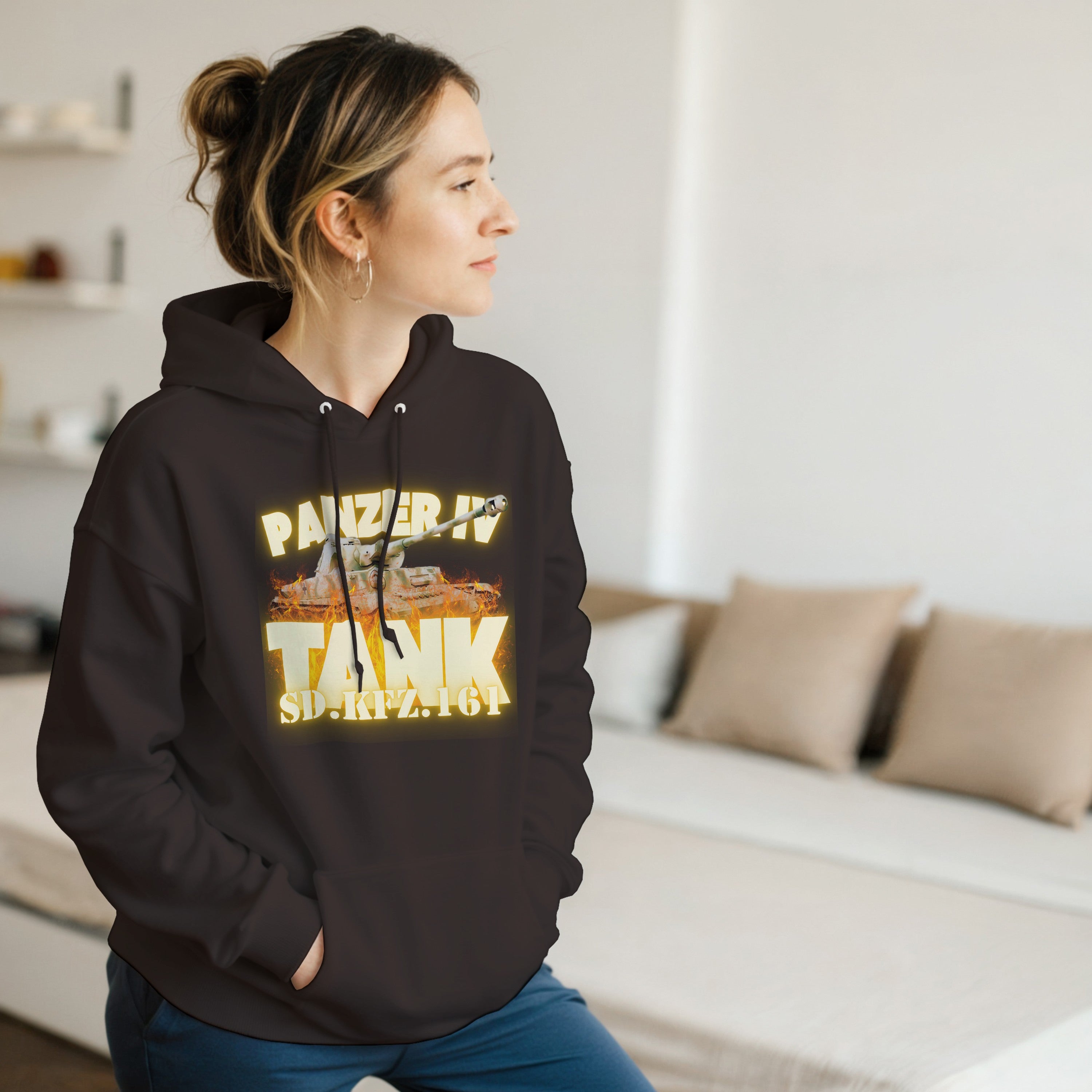 Panzer IV Tank Hoodie | German Sd.Kfz.161 Medium Tank Pullover | WW2 Military Gift