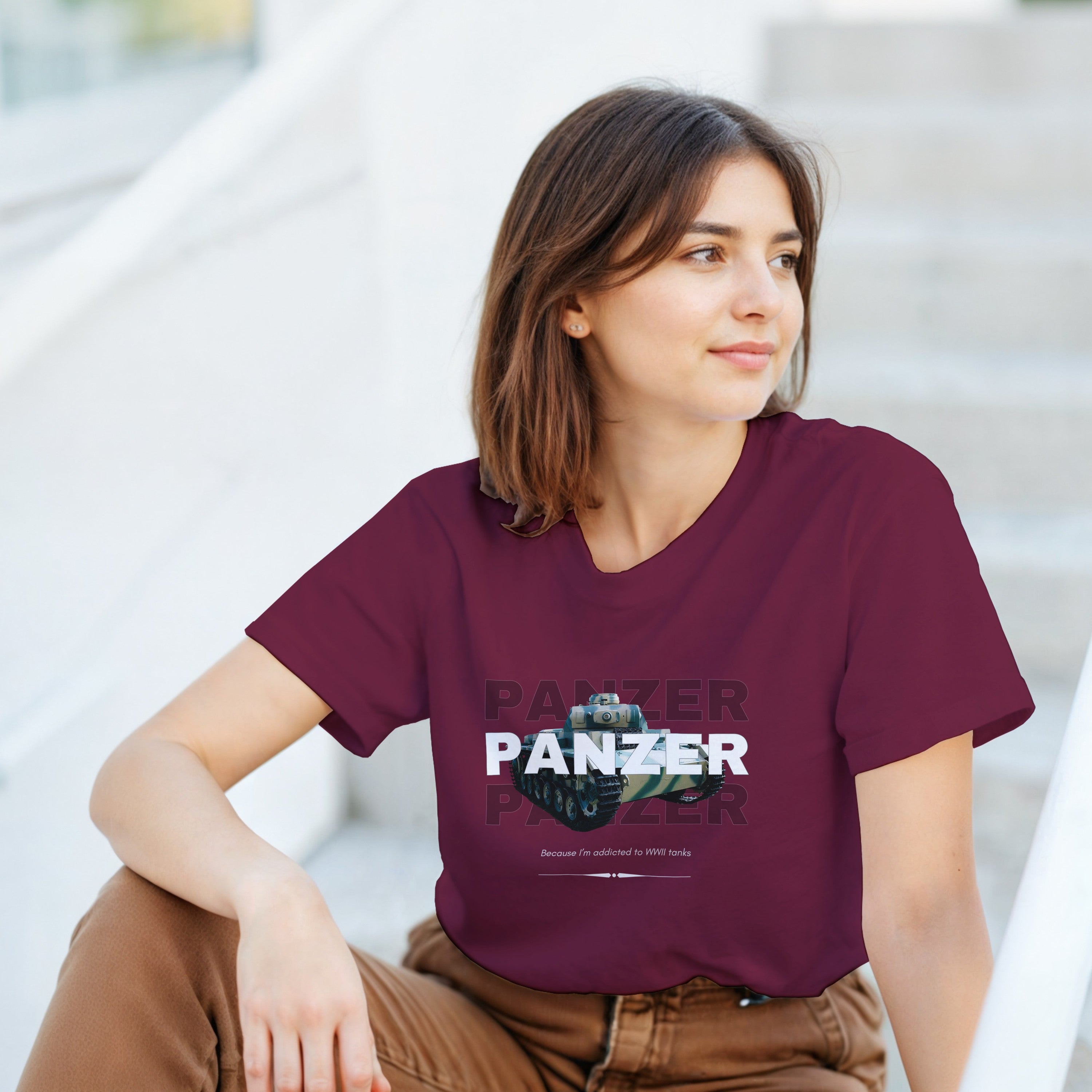 WWII Panzer Tank T-Shirt | Funny History Buff Tee | WW2 Military Streetwear