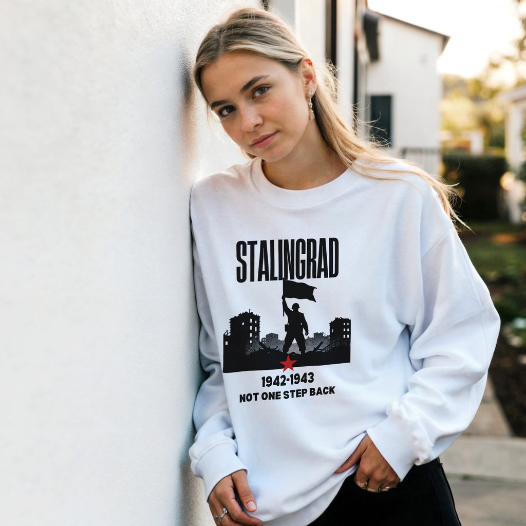 Stalingrad 1942 Sweatshirt | Soviet Military History Gift | Eastern Front Crewneck | Not One Step Back Sweater | WWII Graphic Streetwear