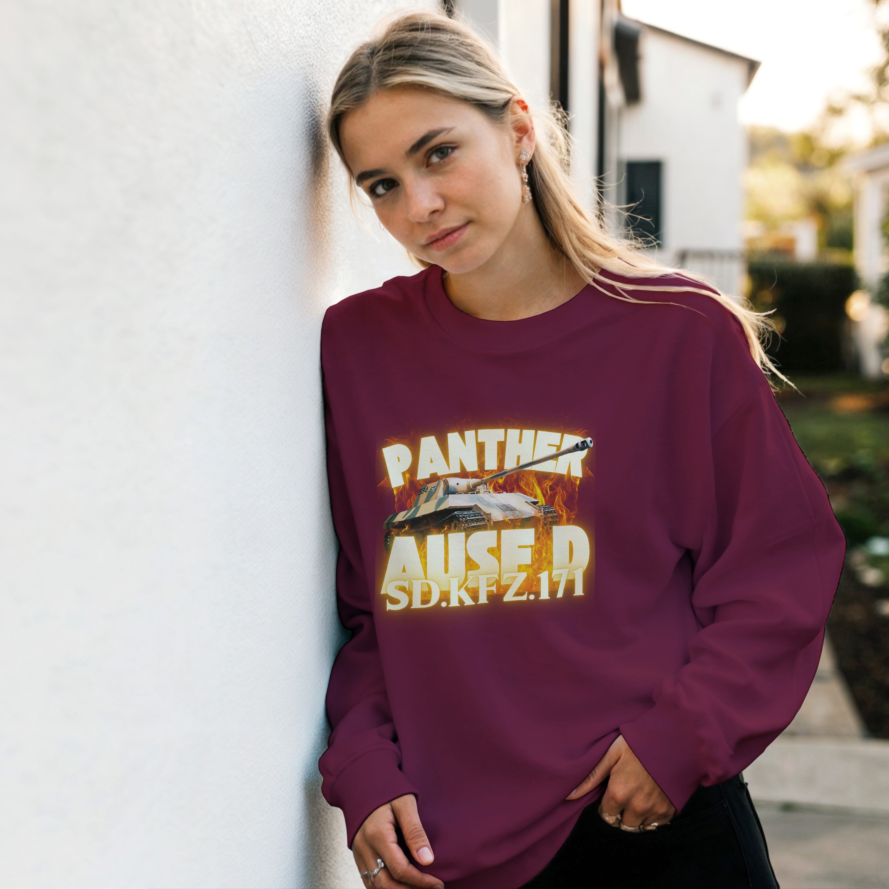 Panther D Sweater | WW2 German Medium Tank Sweatshirt | Military History Gift | Sd Kfz 171 Crewneck | World War 2 Armour Panzer Pullover