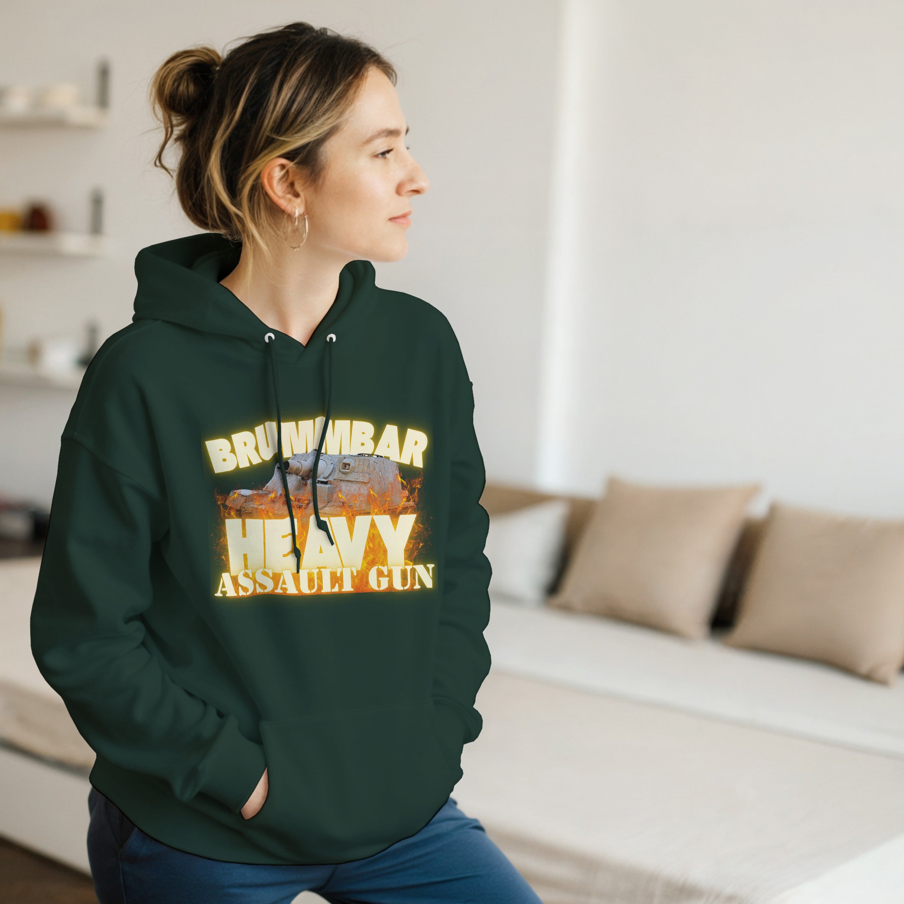 Brummbär Tank Hoodie | Sturmpanzer IV German Armor Pullover | WWII Military History Gift