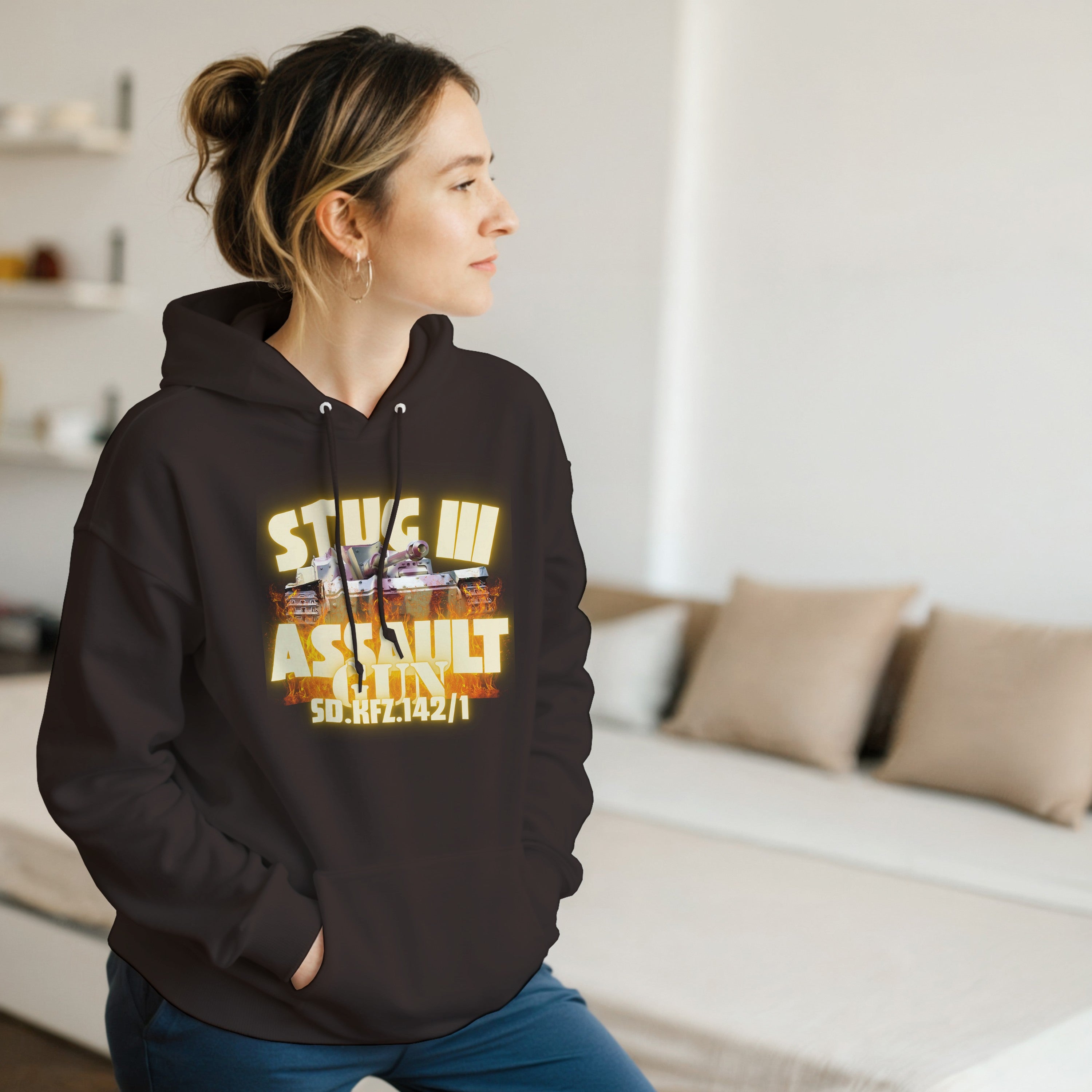 STUG III Assault Gun Hoodie | WW2 German Tank Destroyer Pullover | Military History Gift