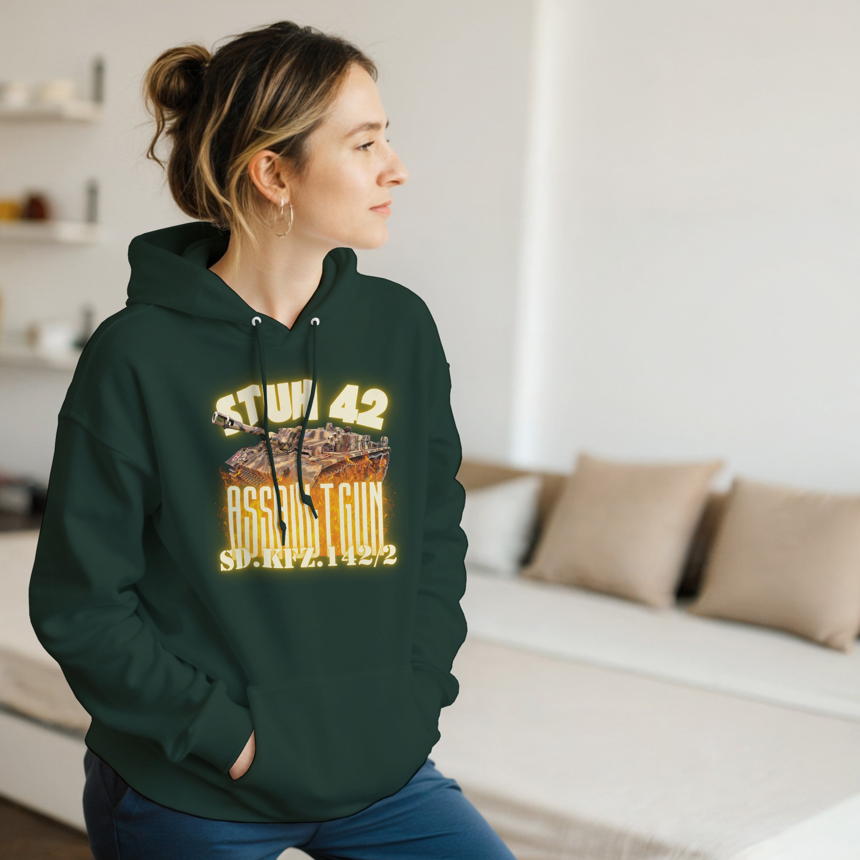 StuH 42 Assault Gun Hoodie | German WWII Howitzer Pullover | Military History Gift