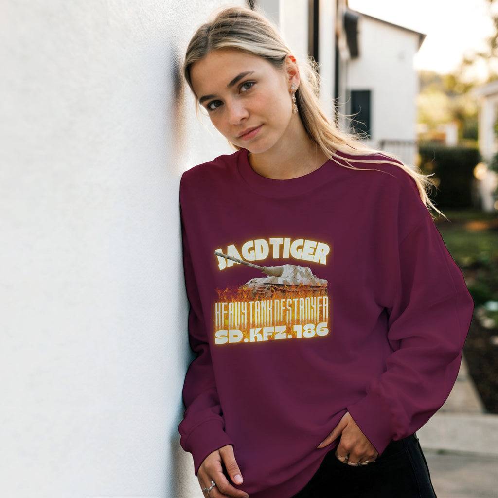 Jagdtiger Tank Sweater | WW2 German Heavy Tank Destroyer Crewneck | Military History Gift