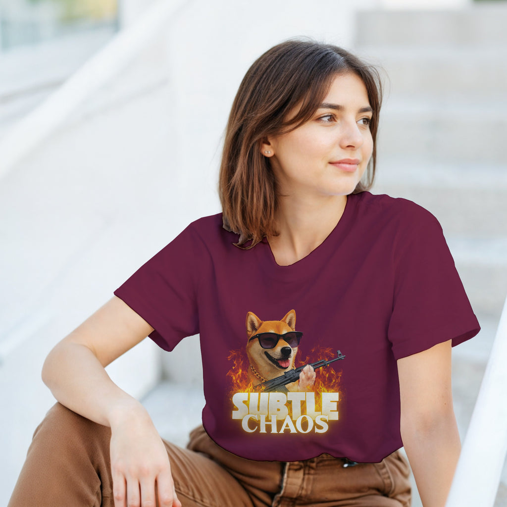 Funny Tactical Dog T-Shirt | Shiba Inu AK47 Meme Tee | Military Meme Apparel