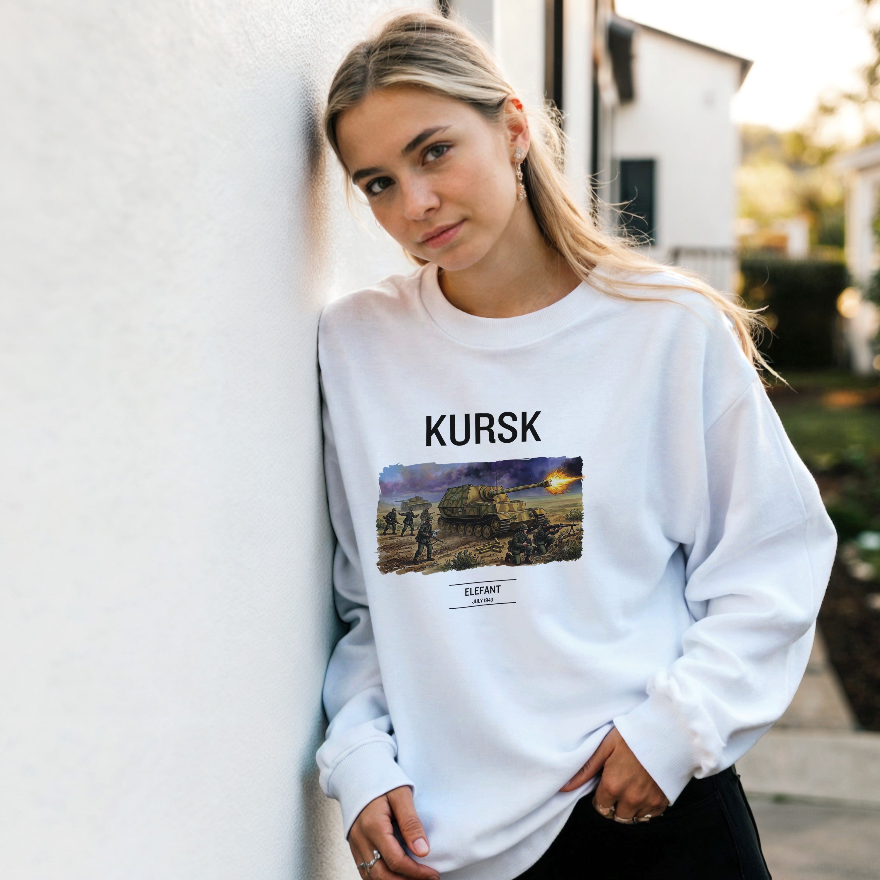 Kursk Elefant Tank Sweater | WW2 German Panzer Crewneck | Military History Sweatshirt | World War 2 Vintage Pullover | Tank Buff Gift