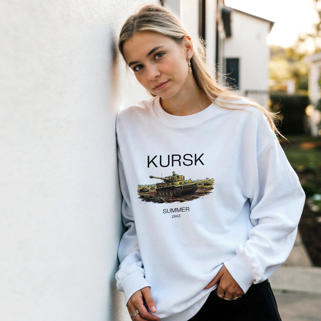 Kursk 1943 Sweater | Tiger I Tank Graphic Crewneck | WW2 Eastern Front Military History Gift