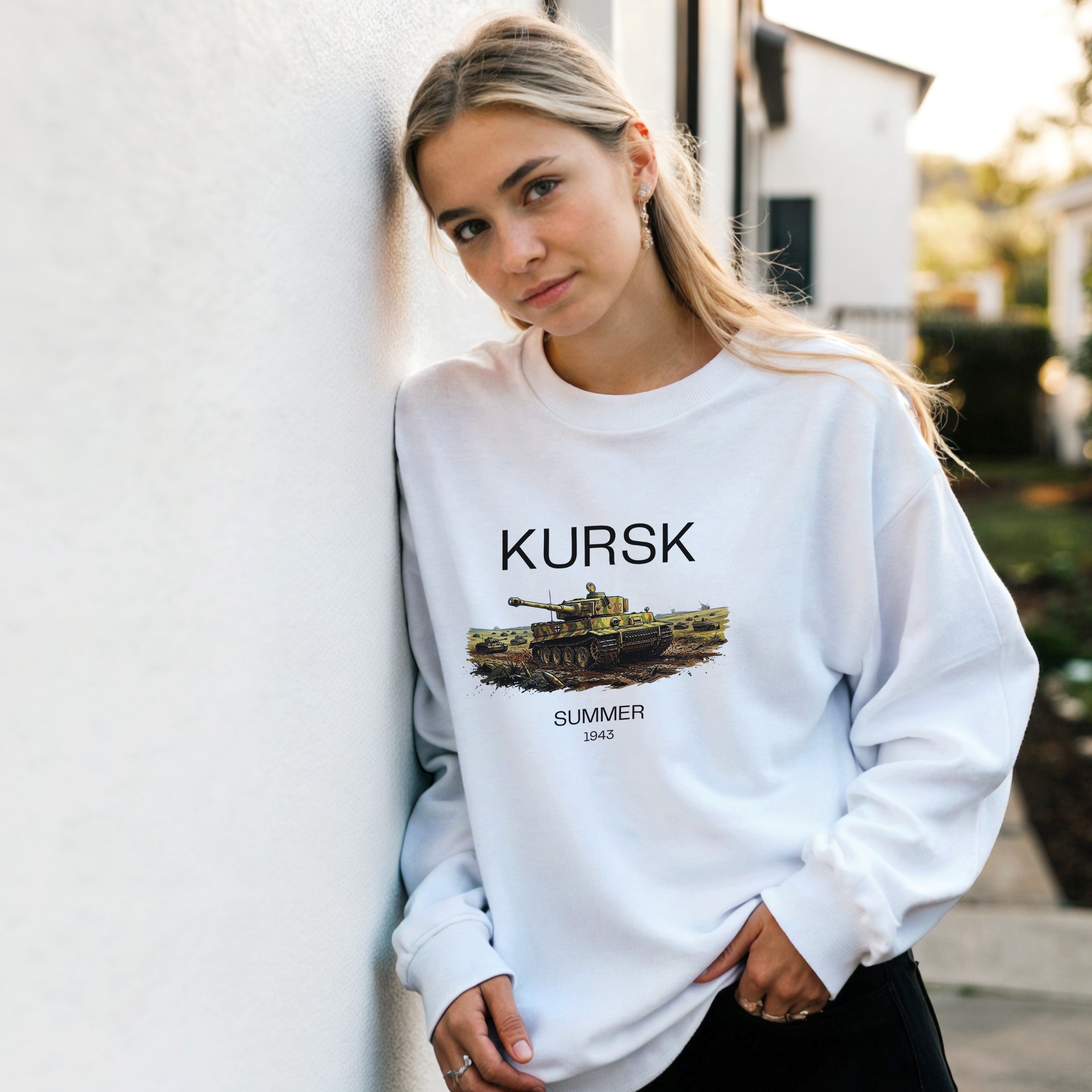 Kursk 1943 Sweater | Tiger I Tank Graphic Crewneck | WW2 Eastern Front Military History Gift