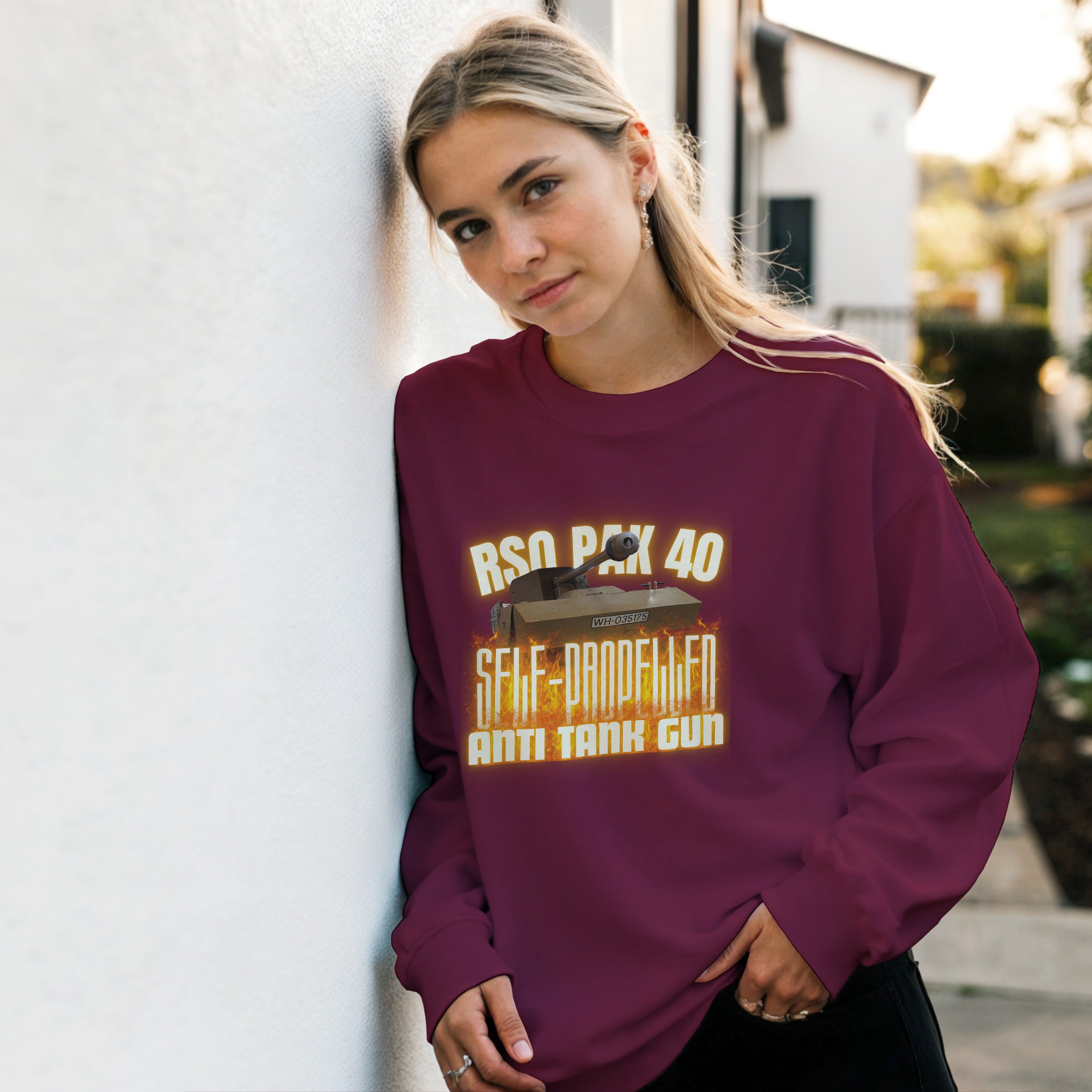 RSO PaK 40 Sweater | German Anti-Tank Gun Crewneck | WWII Military History Gift