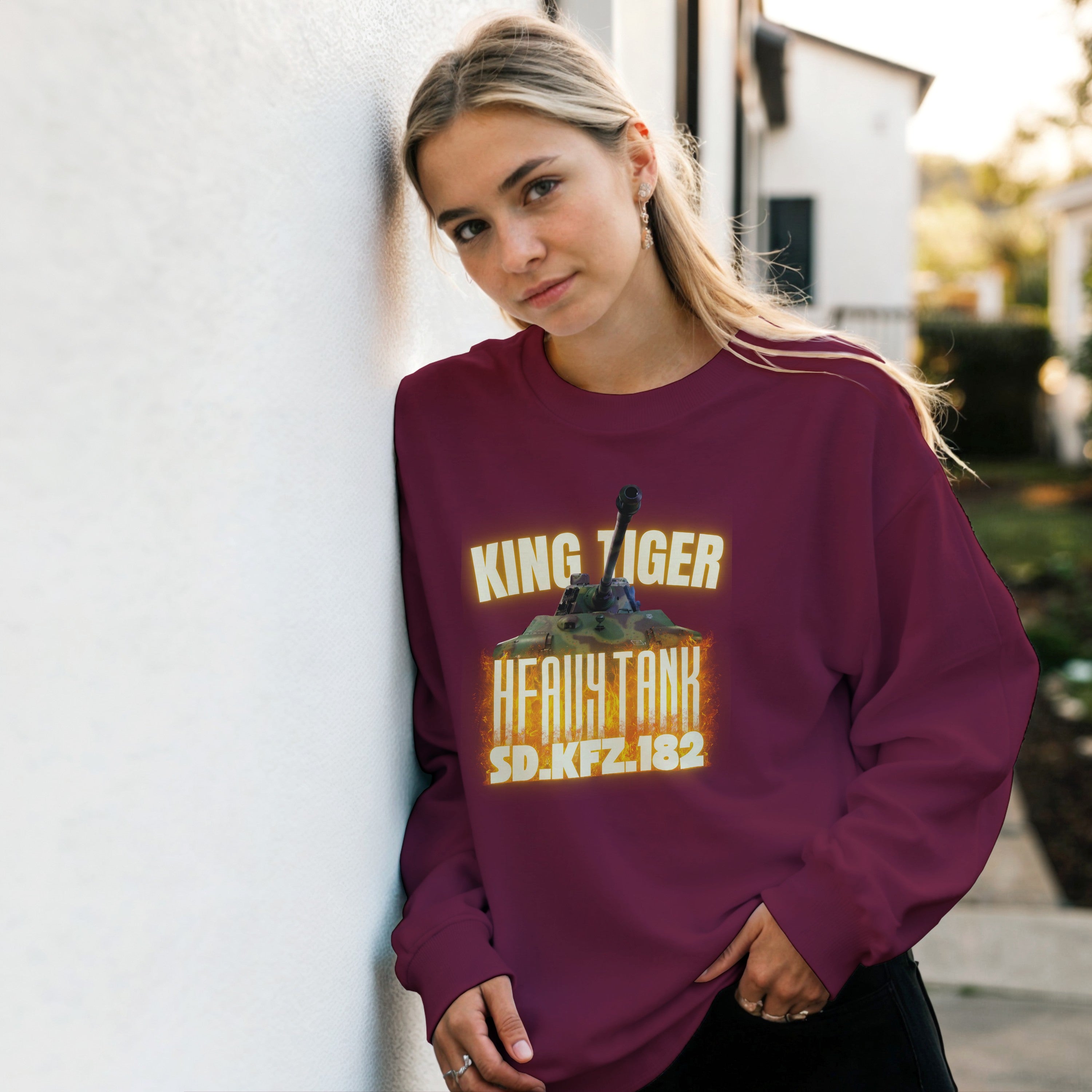 King Tiger Tank Sweater | Tiger II WW2 German Heavy Armor Crewneck | Military Gift