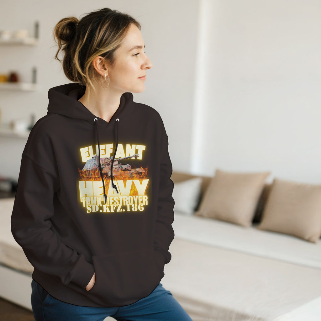 German Elefant Tank Destroyer Hoodie | WW2 Panzer Heavy Armor | Military History Gift