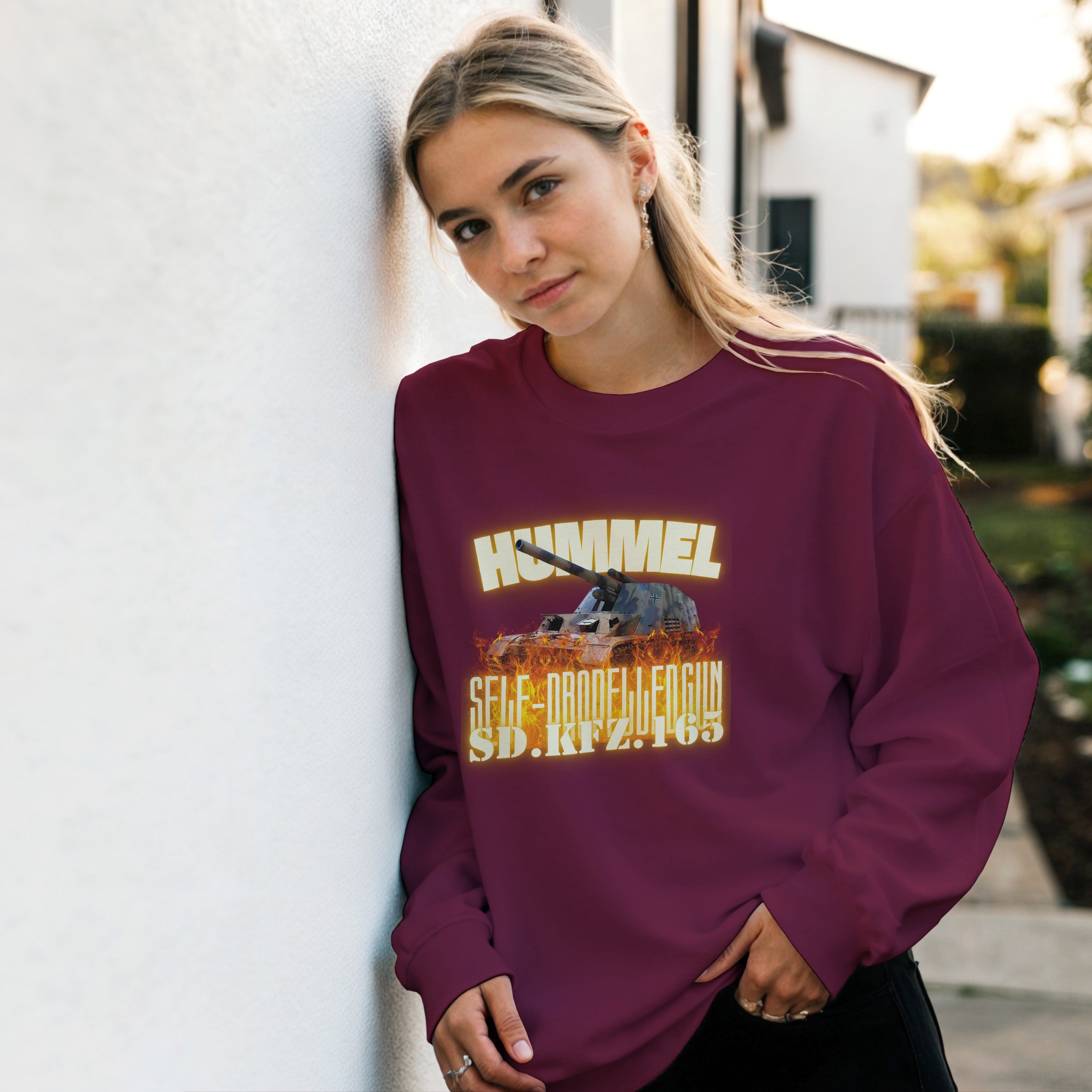 Hummel Sd.Kfz. 165 Sweater | German Self-Propelled Gun Artillery Crewneck | WW2 Gift