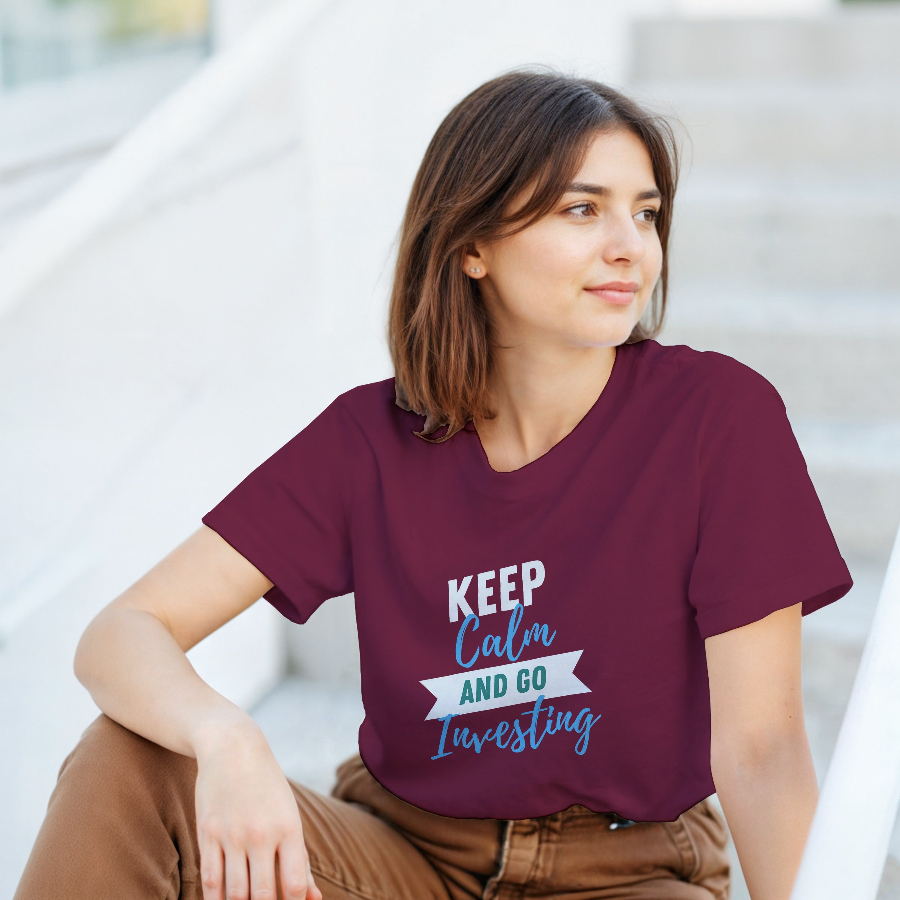 Keep Calm and Go Investing Shirt | Stock Market Day Trader Tee | Dividend Investor Gift
