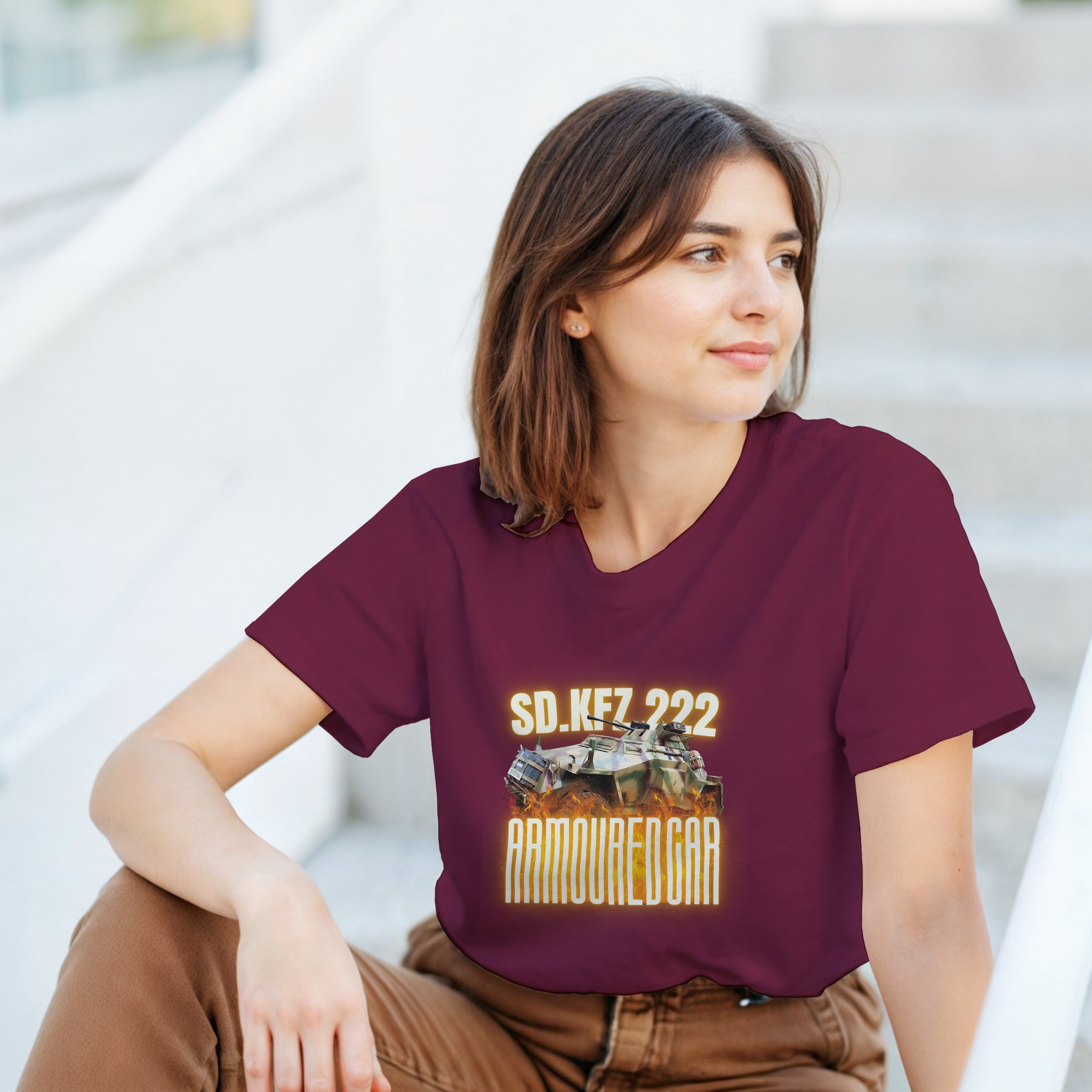 Sd.Kfz. 222 Armoured Car Shirt | WWII German Light Tank Tee | Military History Gift | World War 2 Recon Panzer T-Shirt | Scout Vehicle
