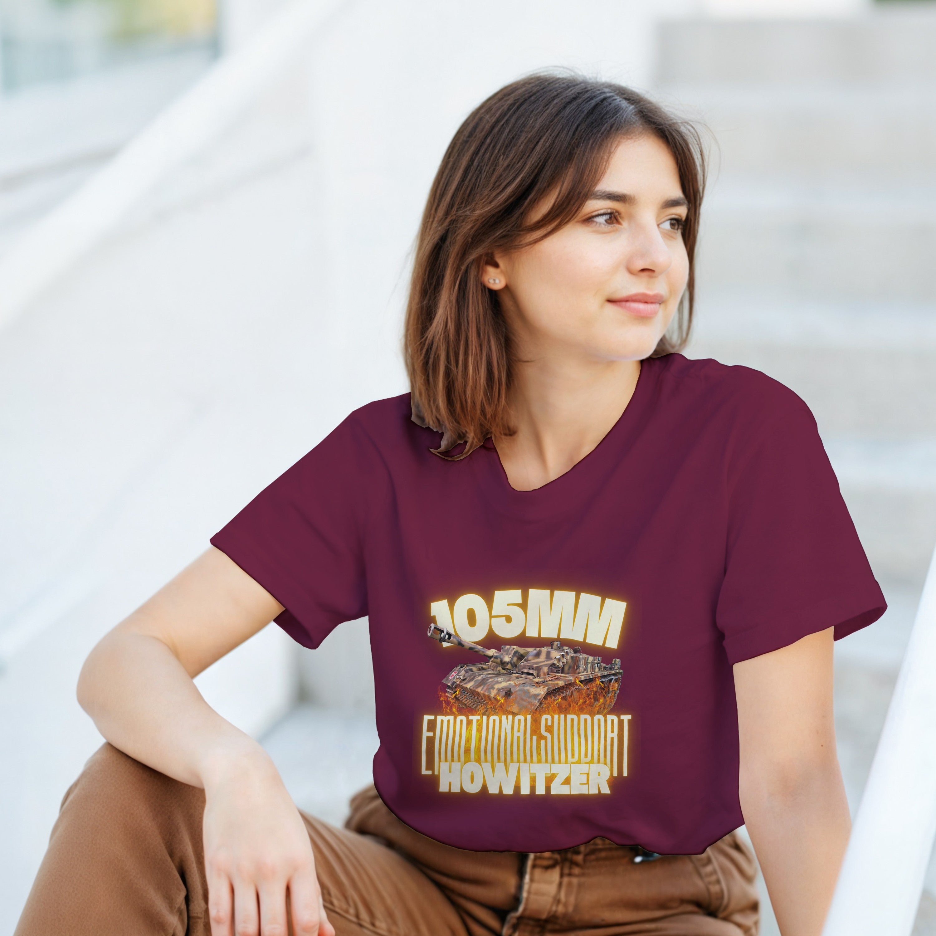 Emotional Support Howitzer Shirt | StuH 42 German Tank Tee | WWII Military History Gift