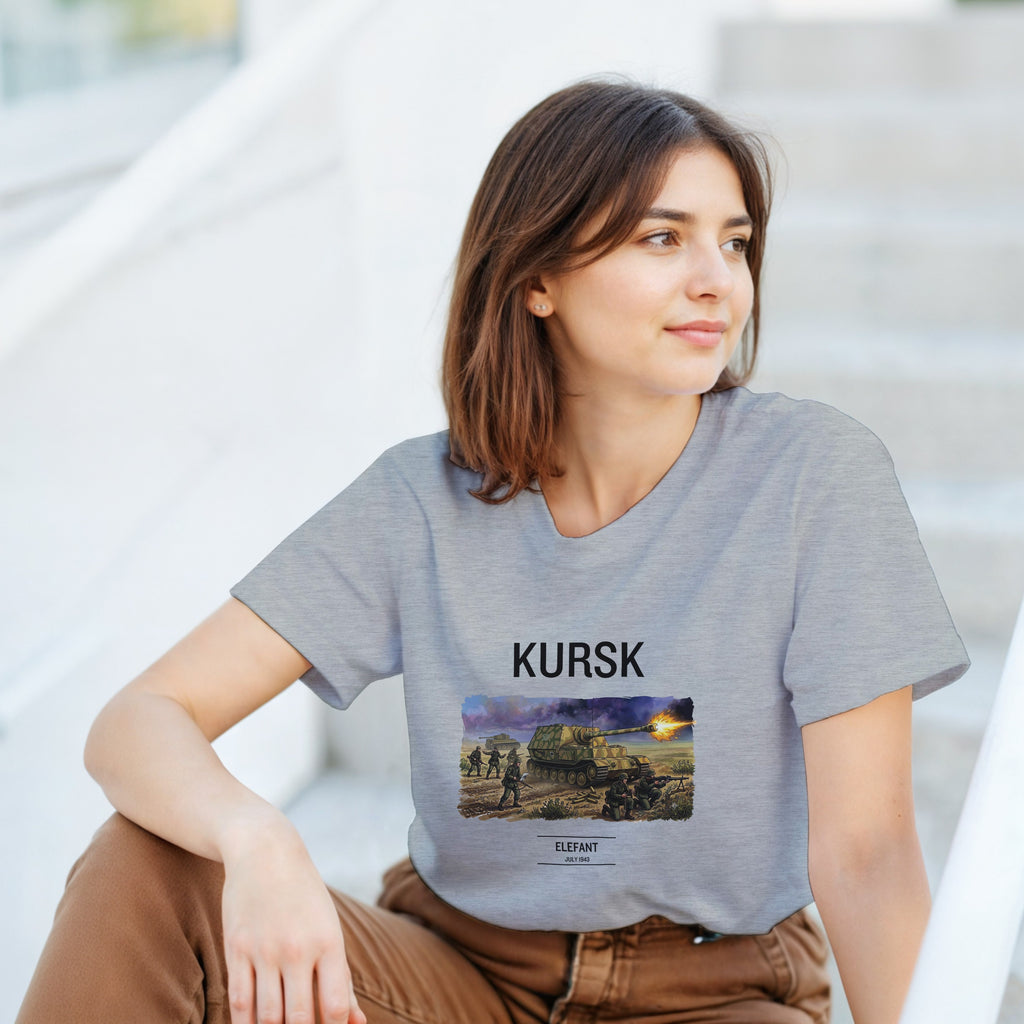 Kursk Elefant Tank Shirt | WW2 German Panzer Tshirt | Military History Graphic Tee | World War 2 Vintage Style Clothing | Tank Buff Gift