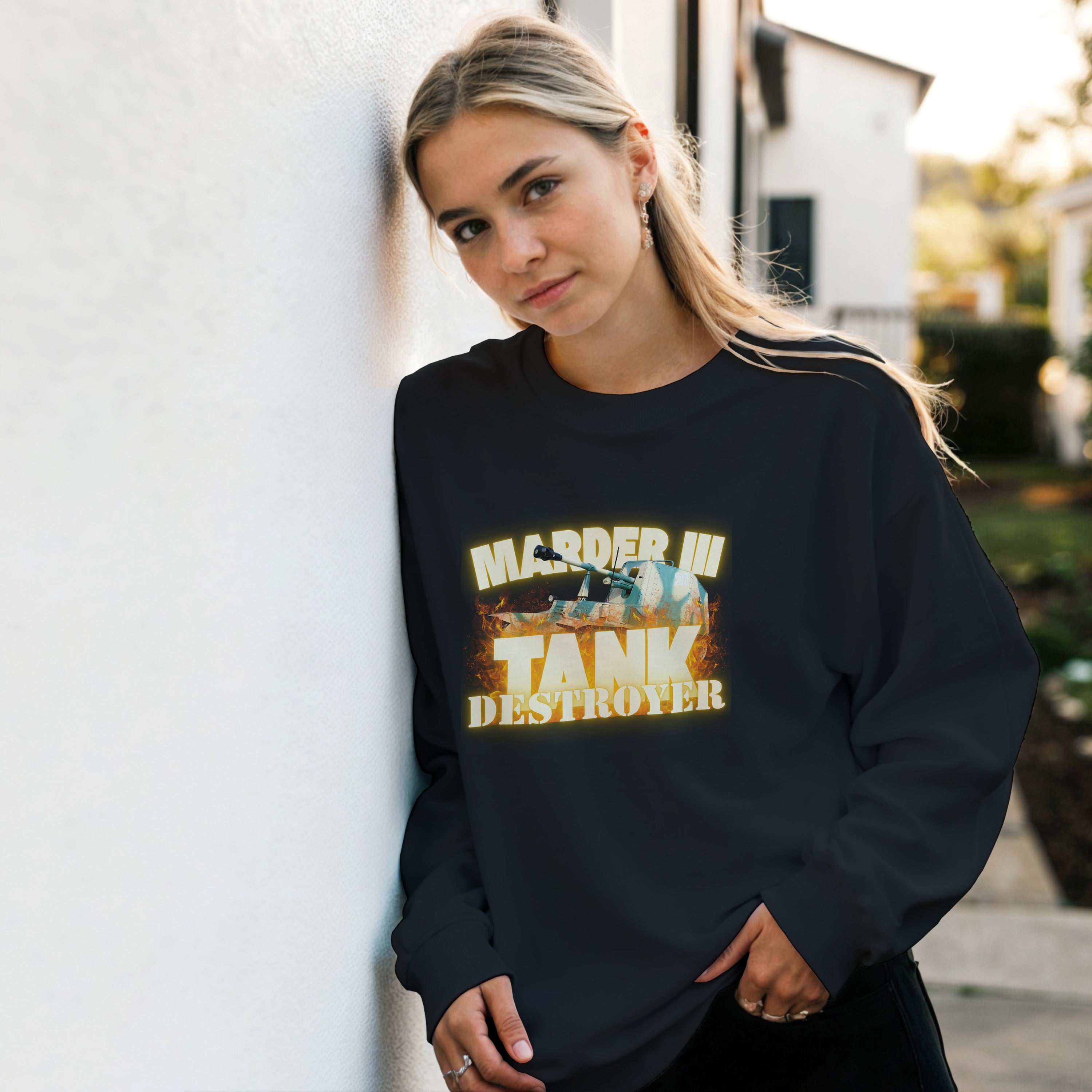 Marder III Tank Destroyer Sweatshirt | WWII German Armor Crewneck | Military History Gift
