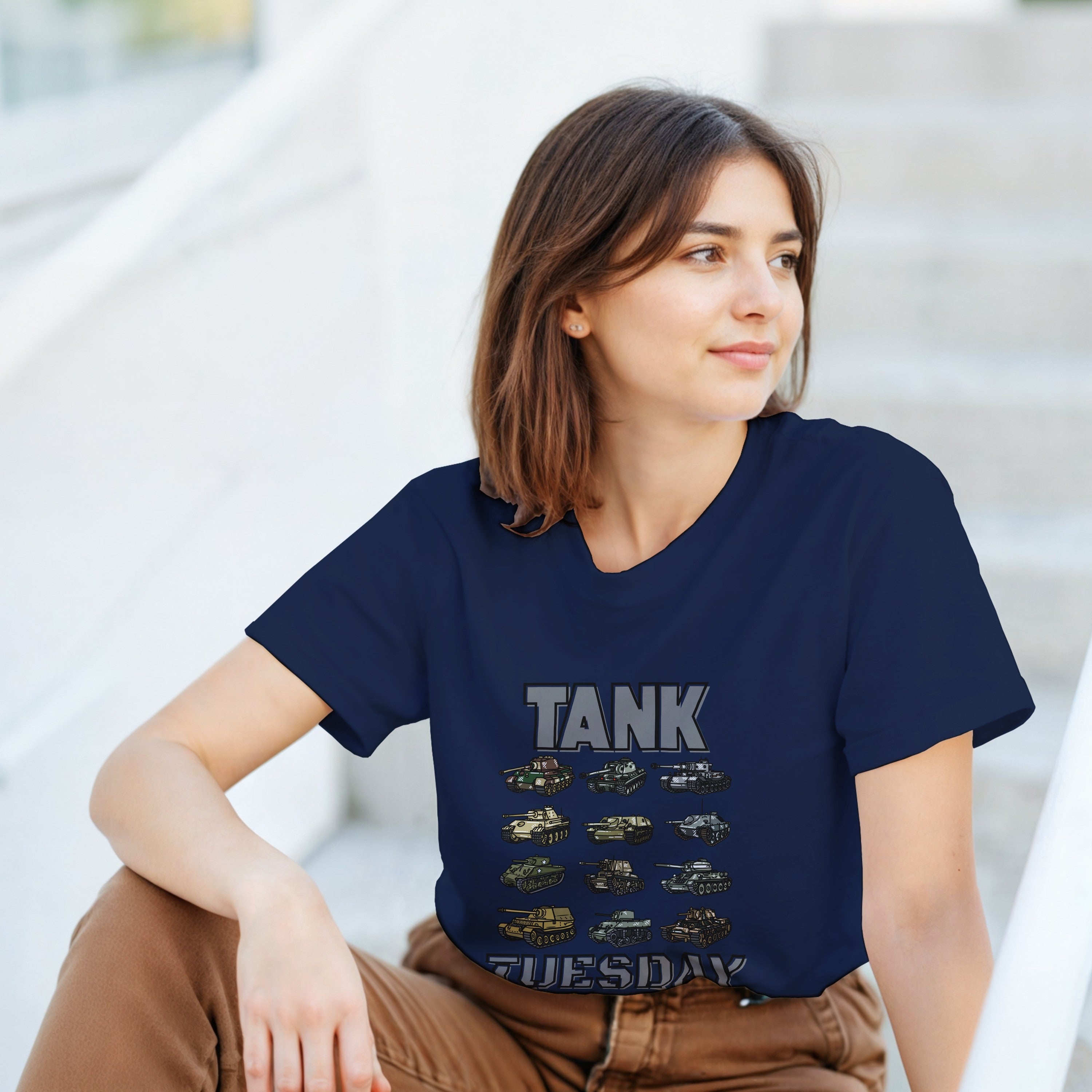 WW2 Tank Tuesday Shirt | World War 2 T-Shirt | Military History Gift | Panzer Tiger Sherman Tank Tee | Historical Armor Graphic Apparel