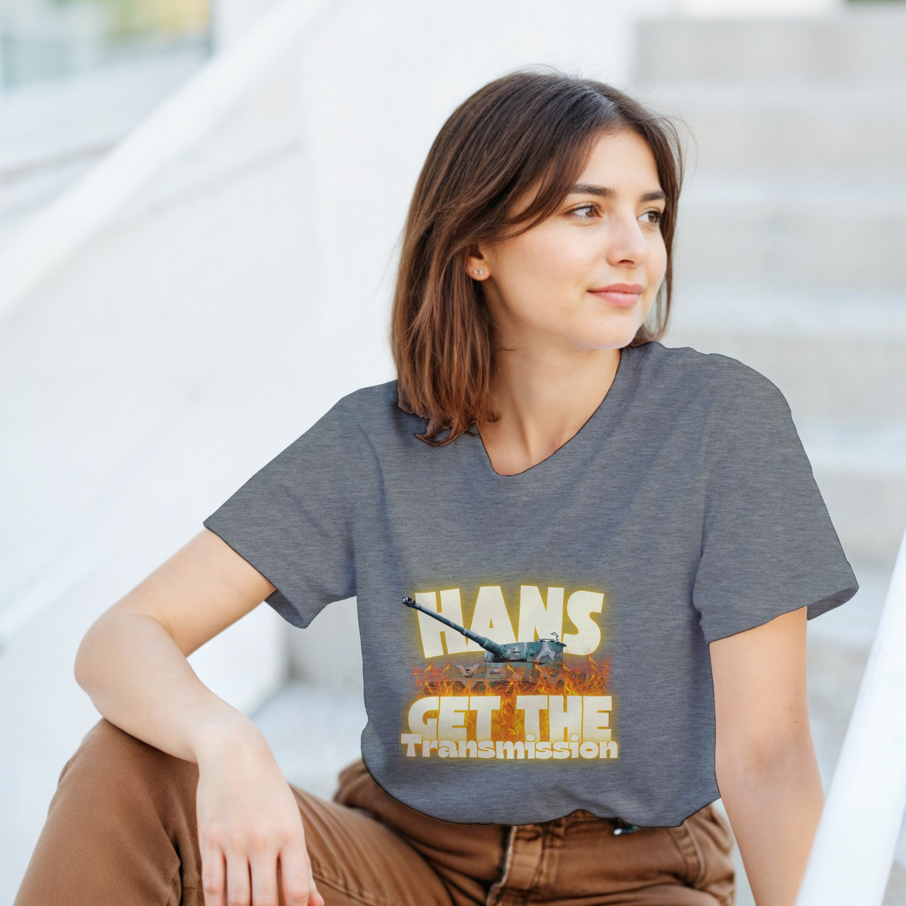 Hans Get The Transmission | Tiger Tank Graphic Tee
