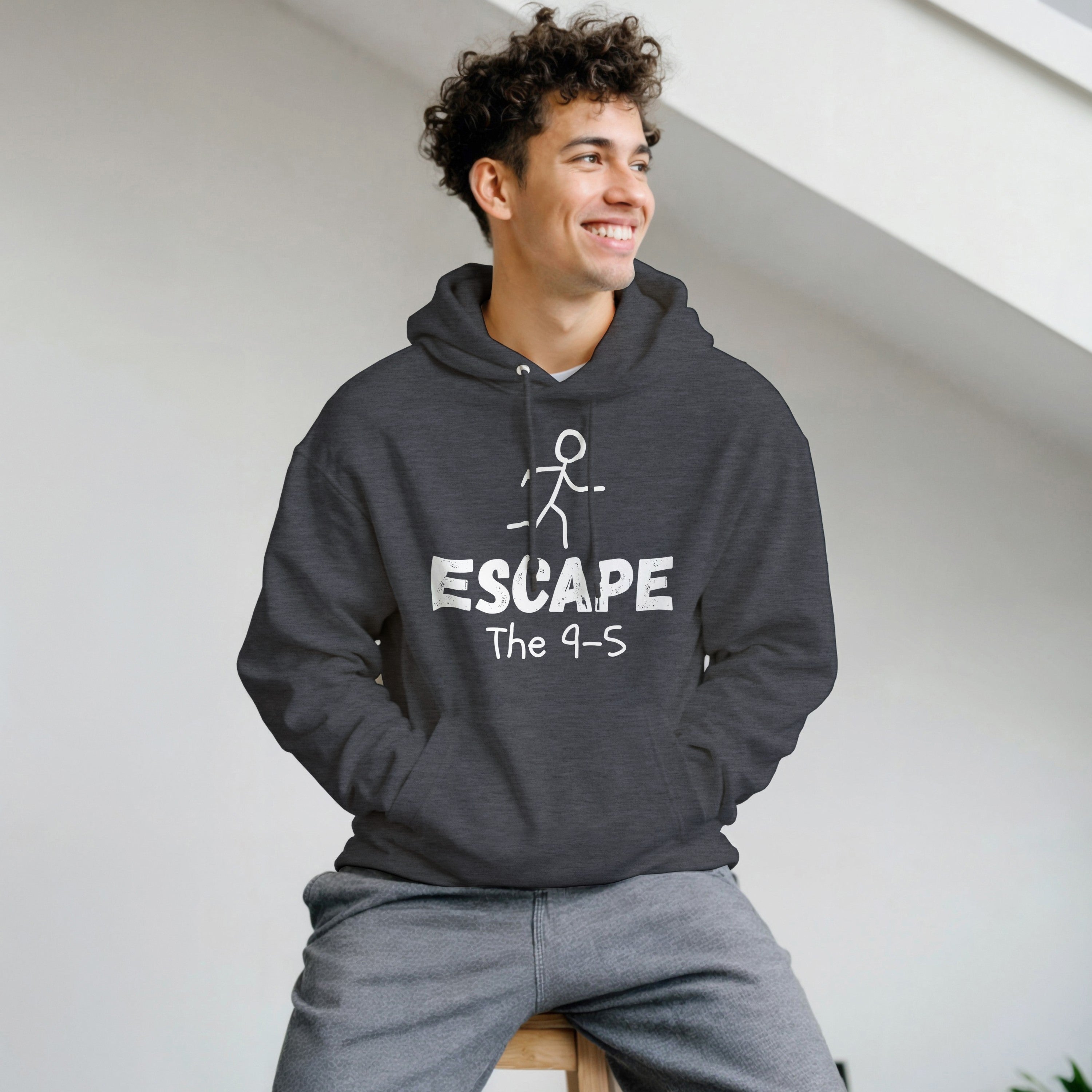 Escape The 9-5 Hoodie | Entrepreneur Motivation Pullover | Side Hustle Streetwear