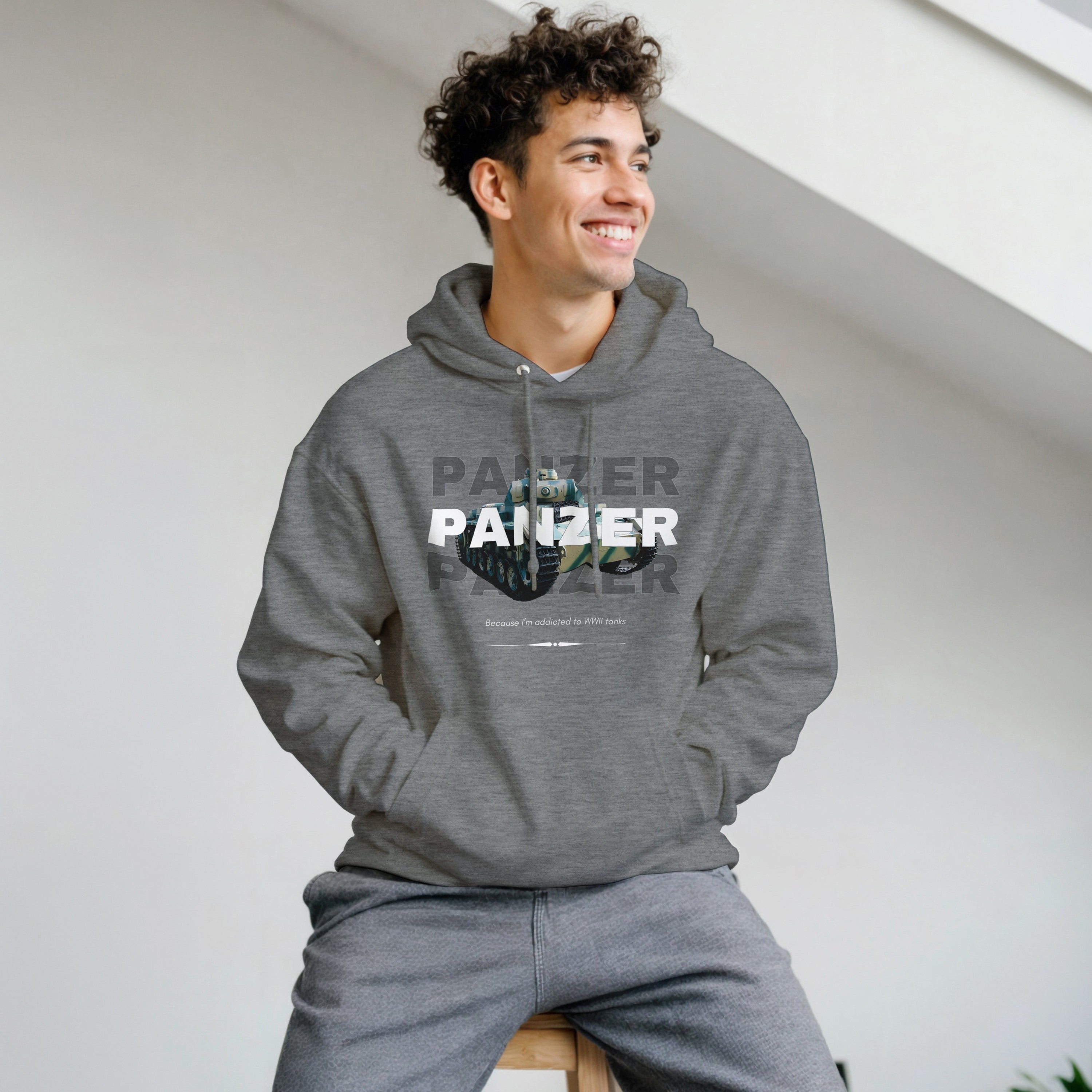 WWII Panzer Tank Hoodie | History Buff Military Sweatshirt | WW2 Gift
