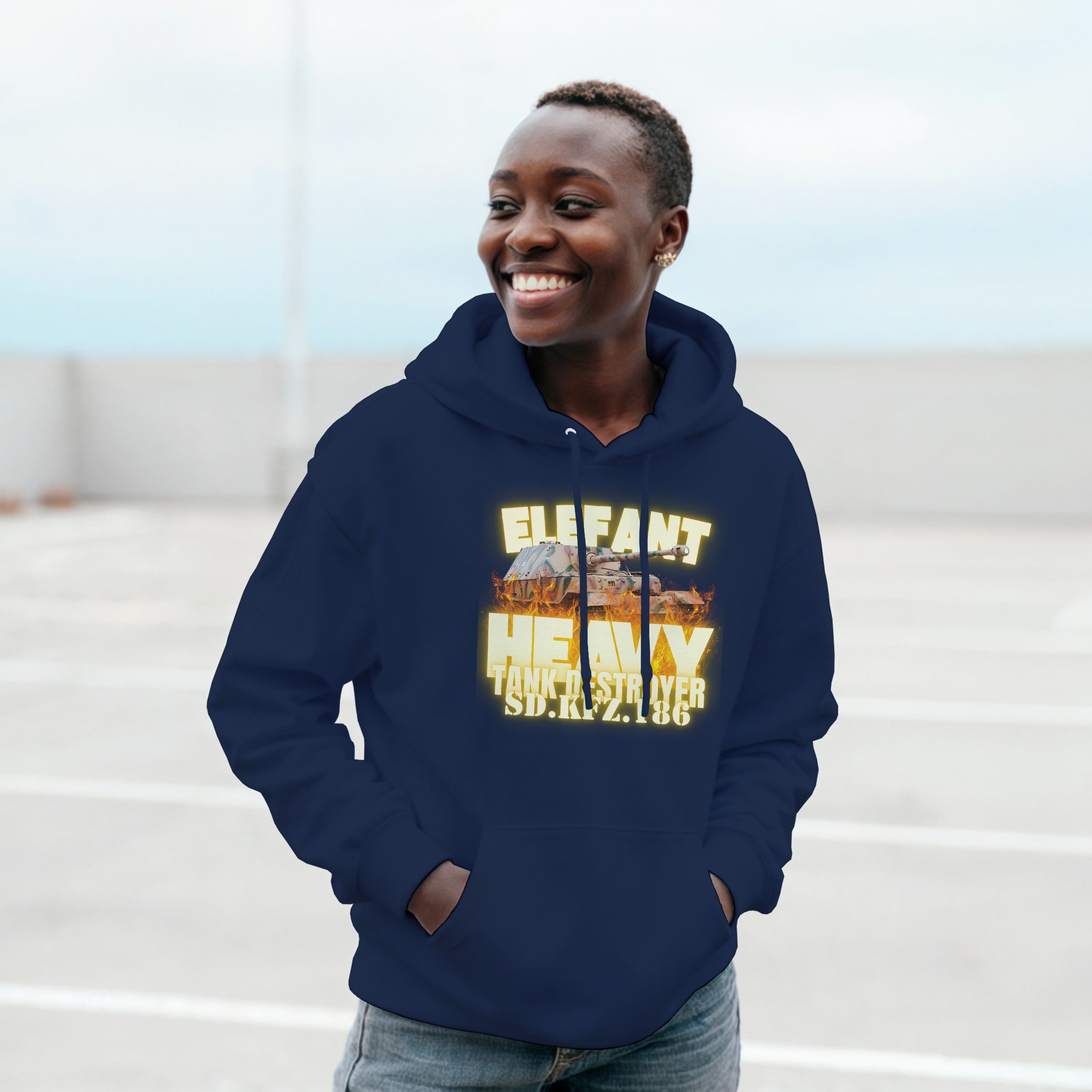 German Elefant Tank Destroyer Hoodie | WW2 Panzer Heavy Armor | Military History Gift